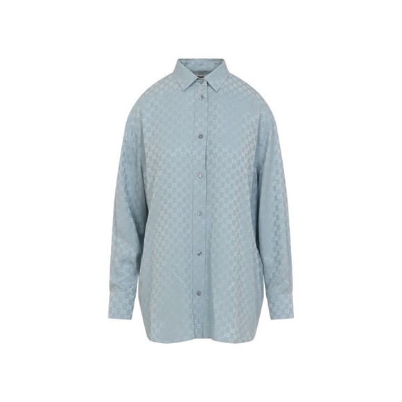 Gucci Silk Shirt With Monogram Motif - NWT - Picture 1 of 3